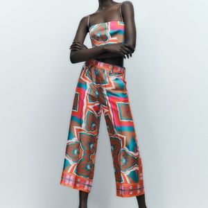 Zara Printed Bandeau Top